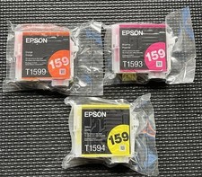 Genuine Epson 159 Yellow, Black and Magenta Ink Cartridge 2024 Exp.
