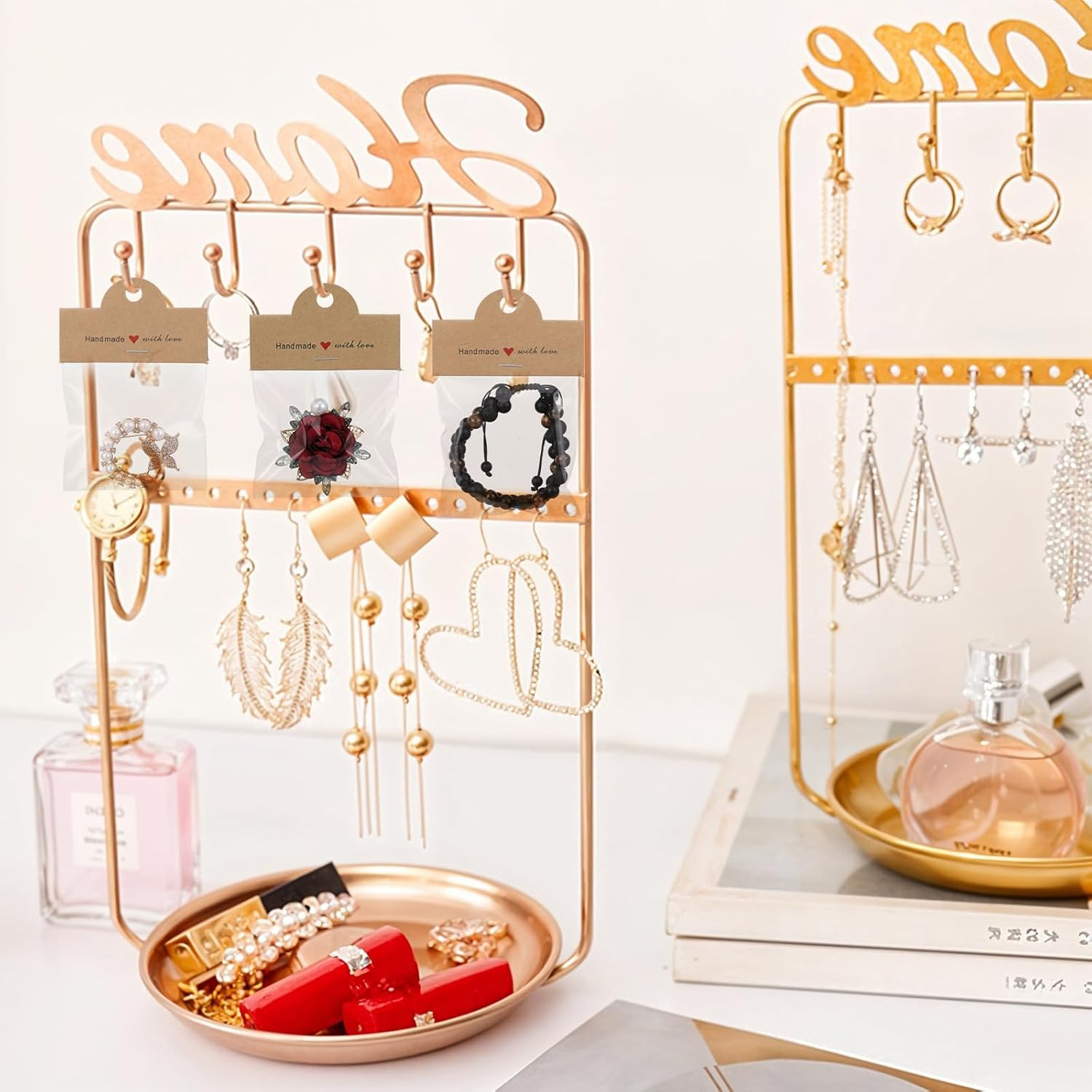 Bracelet Cards for Selling Jewelry 100 Pcs Brown Jewelry Package Bags with Hangi