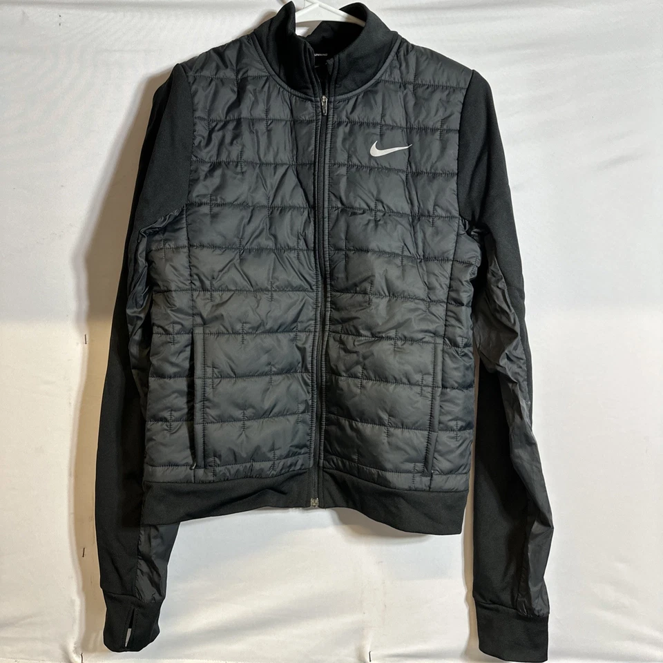 Chaqueta Nike Running Acolchada Therma-Fit Negra Talla Pequeña S Relleno Sintético Foto 2 de 4