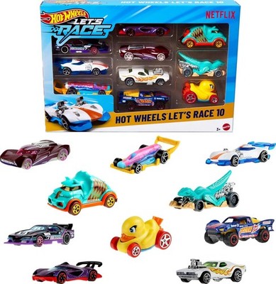 Toy Cars & Trucks, Let s Race 10-Pack, Set of 10 1:64 Scale Vehicles from the An