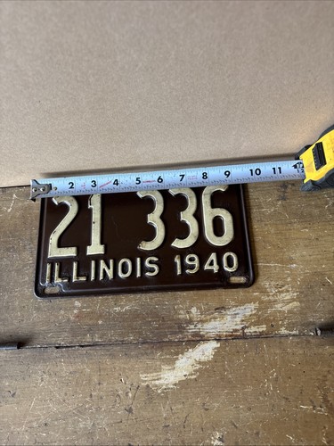 vintage 1940 illinois license Plate 21 336 - Picture 7 of 8