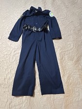 Child Size 6-8 Junior Officer Costume Police Halloween Dress Up Jump Suit Belt