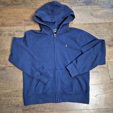 Polo Ralph Lauren Boys Large 14  16 Full  Zip Hoodie Sweatshirt Navy Blue