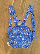 NEW Vera Bradley Blue Cinderella Mini Backpack W/ Mice Jaq & Gus