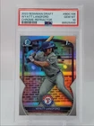 WYATT LANGFORD 2023 BOWMAN CHROME DRAFT 1ST REFRACTOR RANGERS PSA 10 Q1217