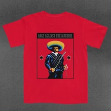 Rage Against The Machine Zapata Tshirt Gift family red T-Shirt D061