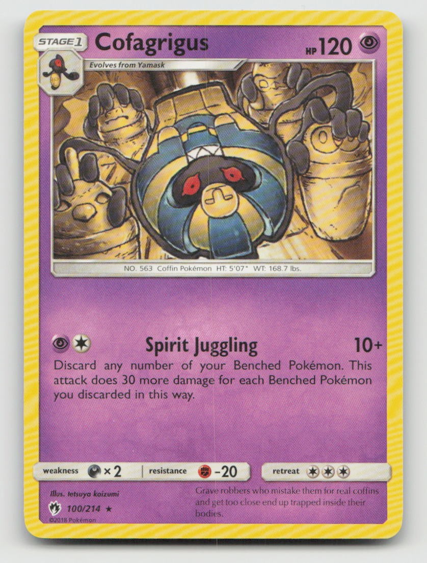 COFAGRIGUS 100/214 Rare Pokemon LOST THUNDER