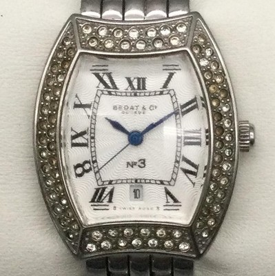 Bedat & Co Geneve No. 3 Womens Watch 26mm White Dial Diamond Bezel Swiss 5.75''