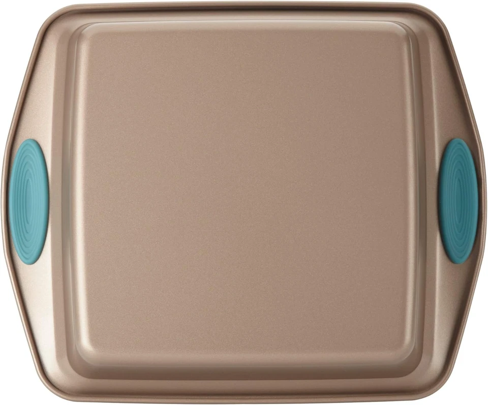 Sartén antiadherente para hornear Rachael Ray Cucina / Sartén antiadherente para pasteles, cuadrada - 9 pulgadas, Bro Foto 4 de 4
