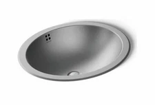 Kohler 2609-SU-NA Bachata 16-11/16" Oval Stainless Steel Undermnt Bathroom Sink