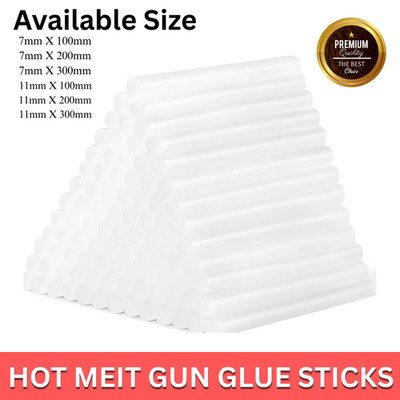 HEISSKLEBEPISTOLE STICKS 7mm / 11mm x 300mm LANG FÜR BASTELKLEBER KLAR MINI