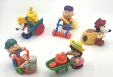 1990 Set of 5 McDonald's Happy Meal Toys, Peanuts with ALL Pieces  Under 3 Toy