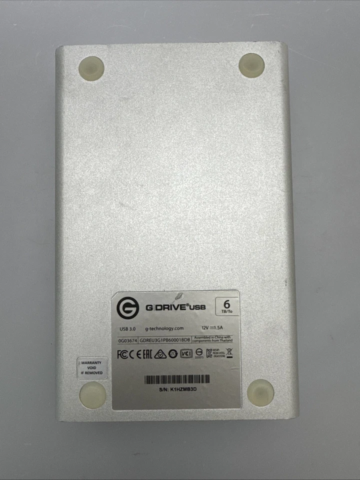 G-Technology G-Drive 6TB External Hard Drive 0G03674 USB 3.0 - Image 4 of 4