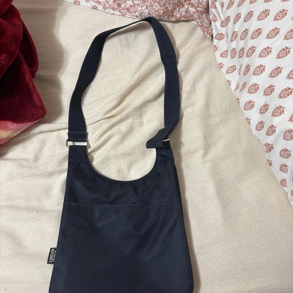 Bolso Bandolera Polo Sport Ralph Lauren Nylon Mini Mensajero Azul Marino Y2K Foto 2 de 4