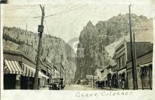 Downtown Businesses Creed CO Colorado RPPC Photo Postcard COPY