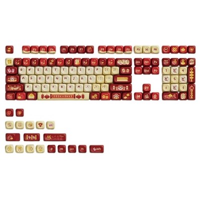 127pcs OQO Chinese New Year Theme Keycaps 127pcs Mechanical Keyboards Keycap