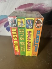 Sealed 4-Pack Cartoon Classics VHS Tapes (Bugs Bunny/Elmer Fudd)