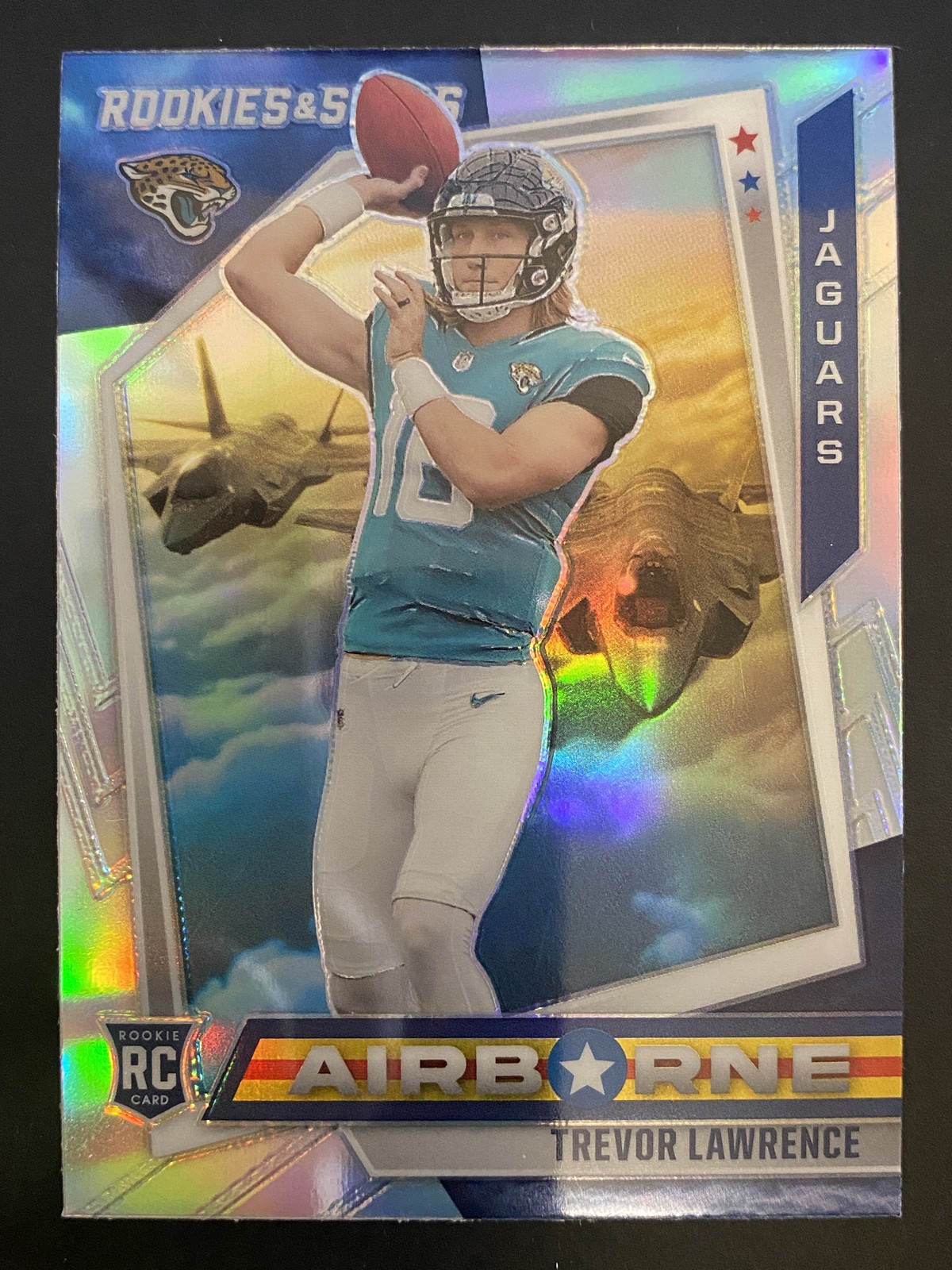 Trevor Lawrence 2021 Panini Rookies & Stars Airborne SILVER Prizm Jaguars #AB-16