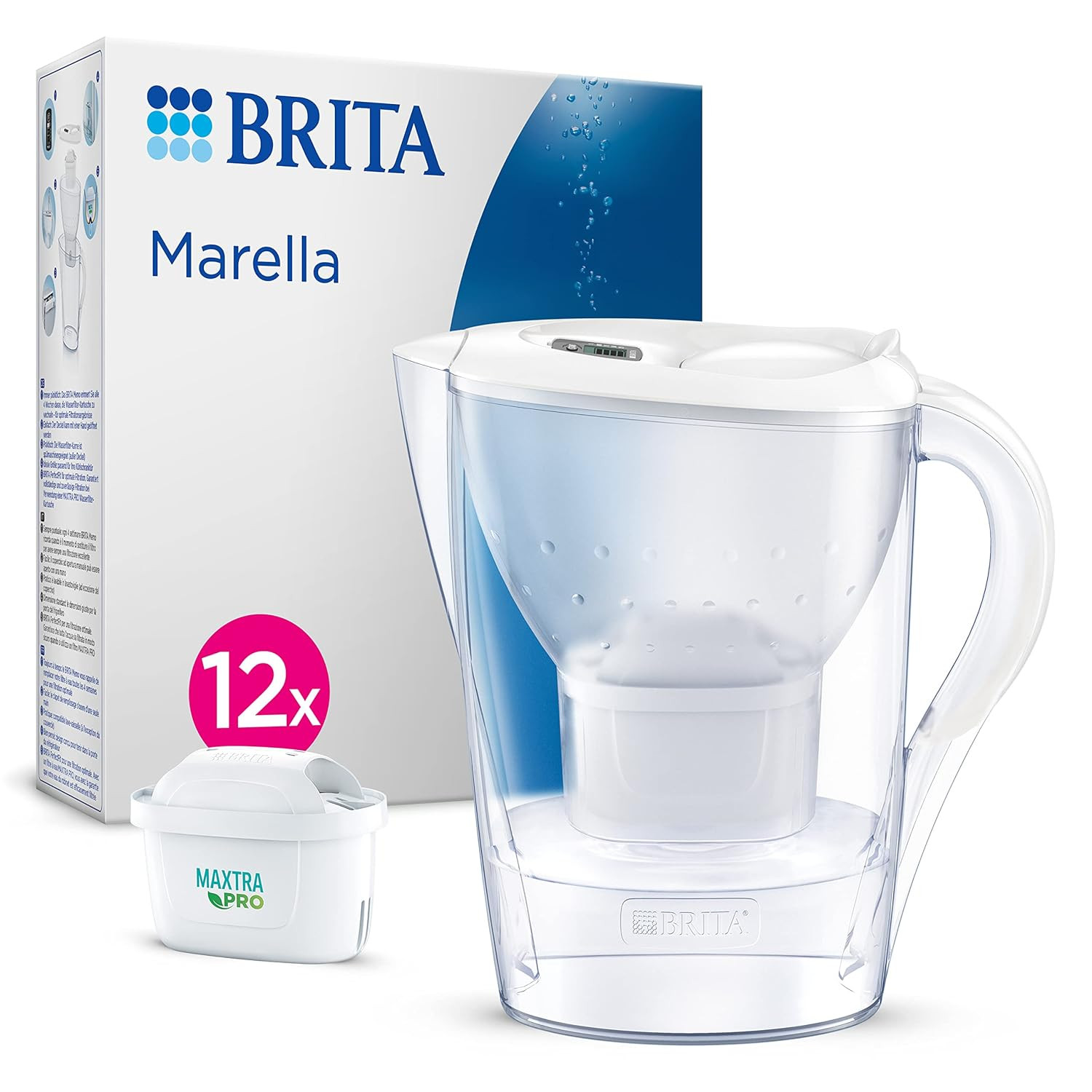 OFFERTA SHOCK: BRITA Marella 2.4L + 12 Filtri MAXTRA PRO - Un Anno Gratis