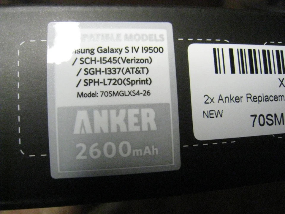 2X 2600mAh Li-ion Baterías y Cargador para Samsung Galaxy S IV 19500 SCH-1545 NUEVO Foto 4 de 4