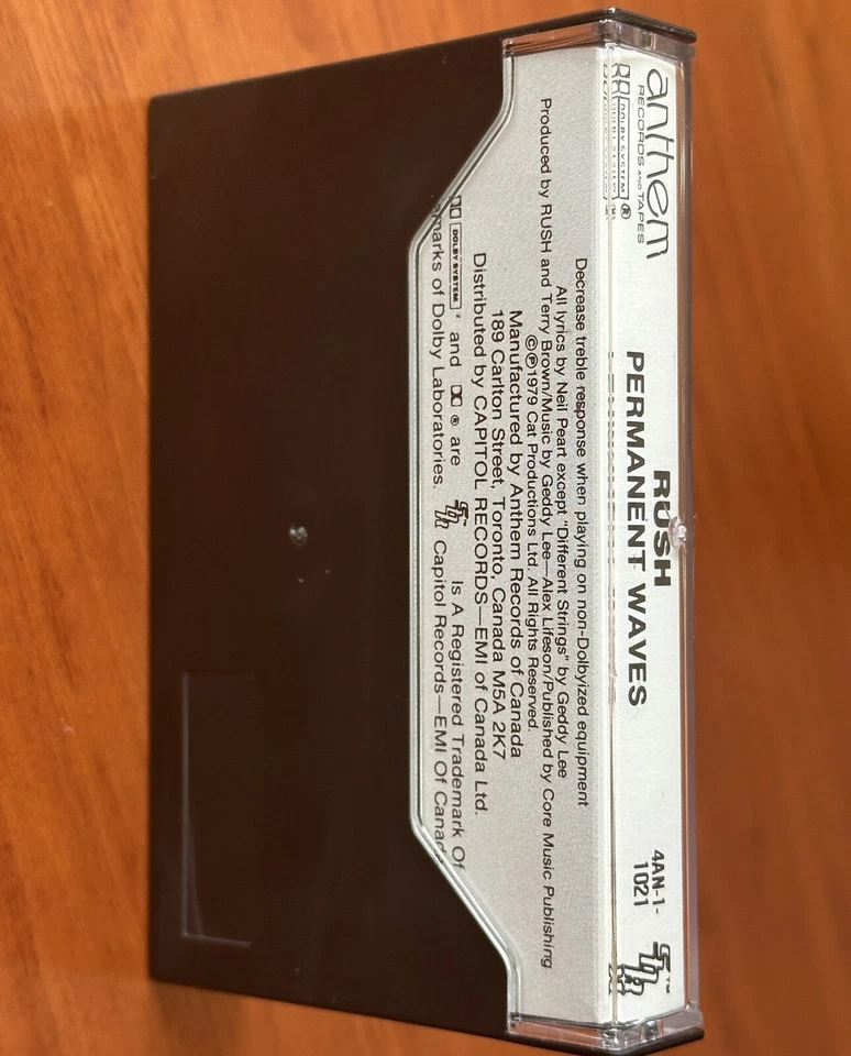 Rush Permanent Waves- Original Anthem Canada 1979 Cassette MINT NOS Never played - Image 2 of 4