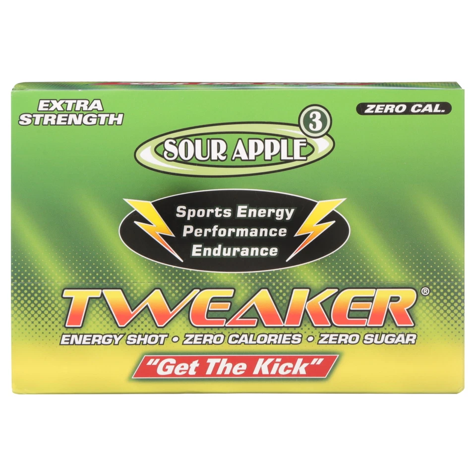 Minimalista, Tweaker Energy Shot, manzana agria, fuerza extra, 2 fl oz, 12 unidades Foto 4 de 4