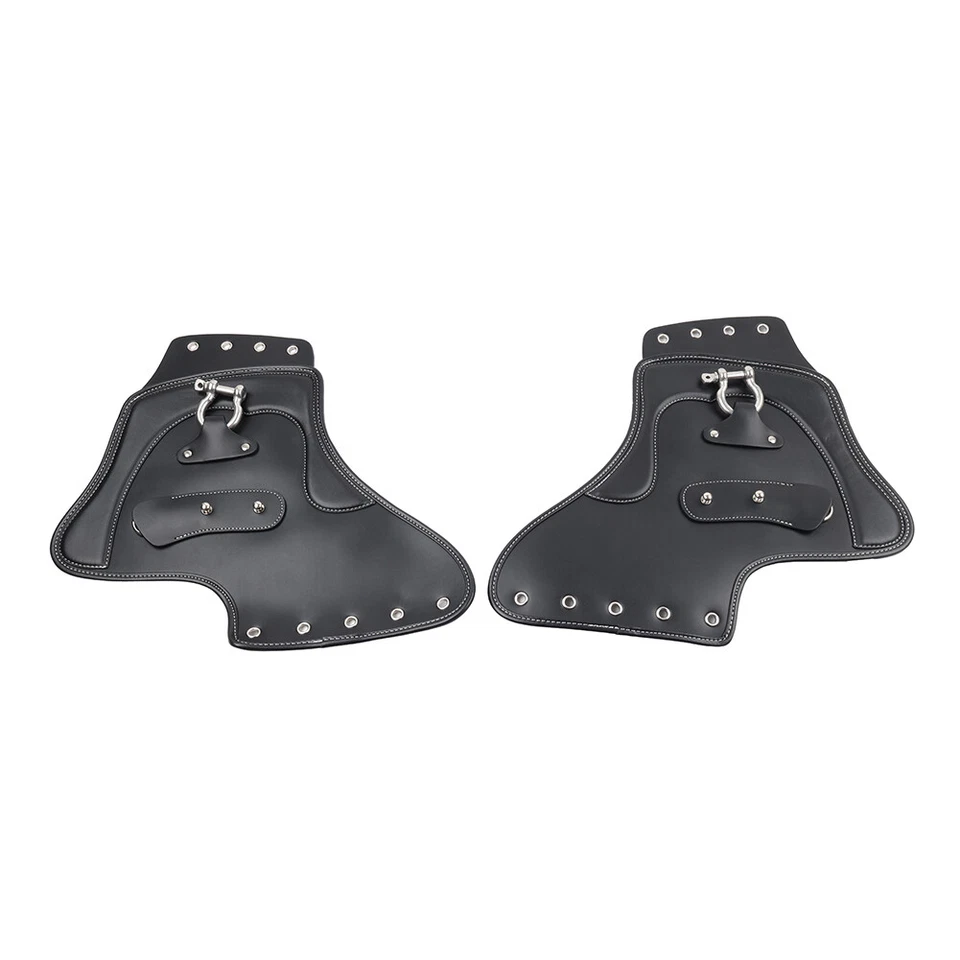 Leather Heat Saddle Shield Deflector For Harley For Honda For Suzuki Universal Foto 4 de 4