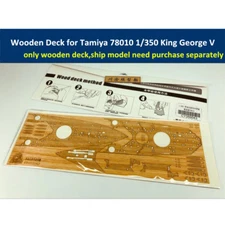CY350043 Wooden Deck for Tamiya 78010 1/350 Scale King George V Ship Model