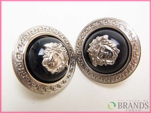 Versace Earrings Medusa Silver Woman Authentic Used R547 - Picture 3 of 3