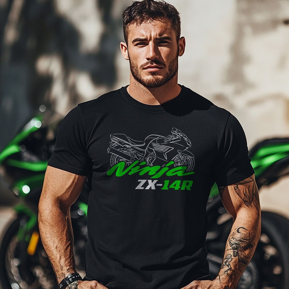 Kawasaki Ninja ZX-14R 2006-2025 - Motorcycle T-Shirt for Kawasaki Ninja ZX-14R 2006-2025 - Motorcycle T-Shirt for