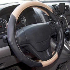 Carbon Fiber Ergonomic Soft Leather Grip Steering Wheel Cover Universal Size