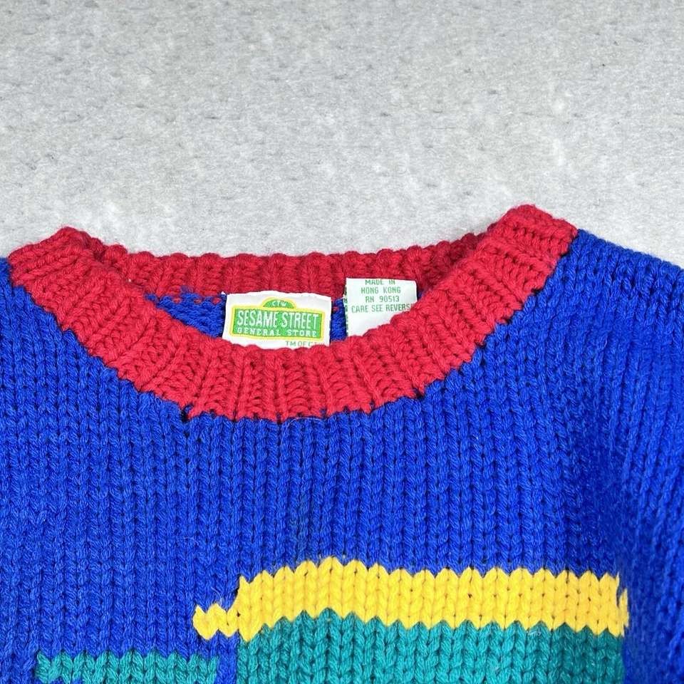 Suéter Vintage Plaza Sésamo Tejido a Mano Bebé Talla 24 Meses Hecho en Hong Kong Foto 2 de 4