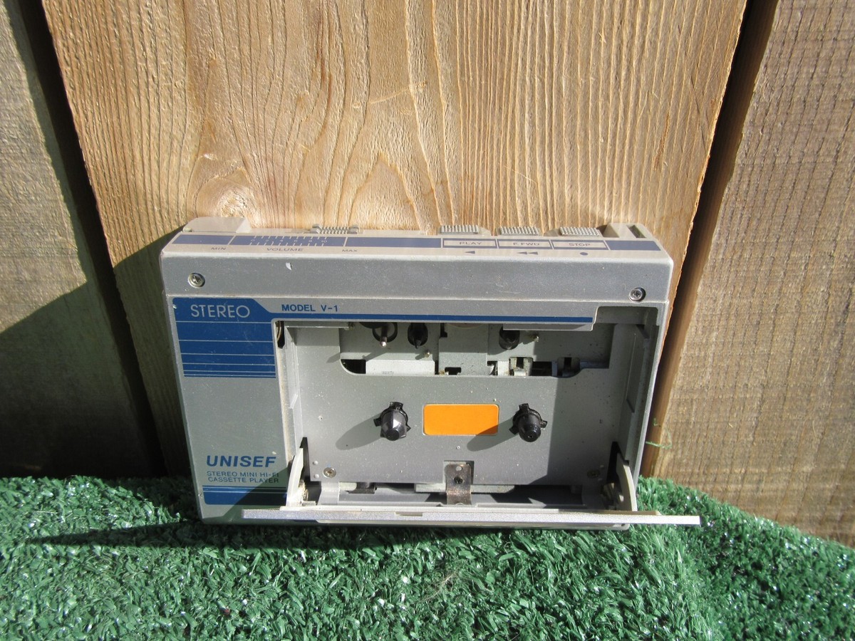 【希少・箱付き】昭和UNISEF V-1 COMPANION カセットプレーヤー Vintage Unisef Model V-1 Stereo Mini Hi-Fi Portable Cassette