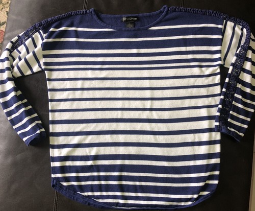 Design 365 Womens Navy\u0026 White Long 