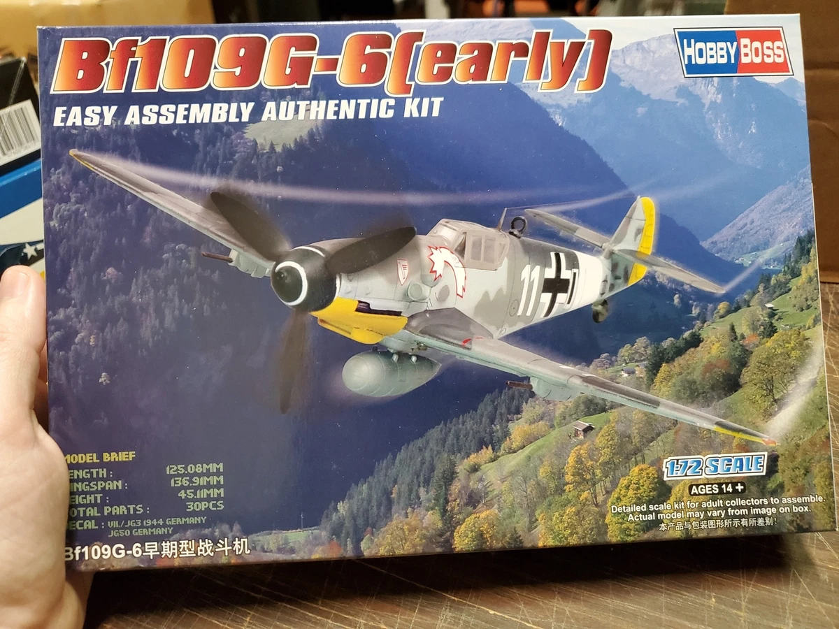 Hobby Boss Model 80225 1 72 BF109G 6 Early Plastic Easy Assembly model kit
