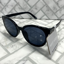 NWT West Loop Sunglasses 59773 001 VL Black Frames Black Butterfly Lens