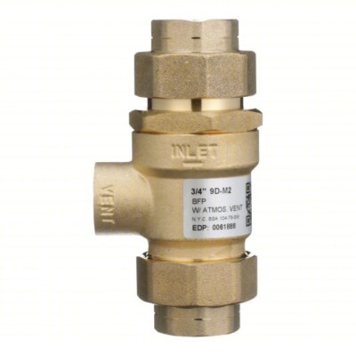 WATTS Dual Check w Atmospheric Vent: 9D-M2  3/4 in Pipe Size, FNPT x FNPT (NEW)
