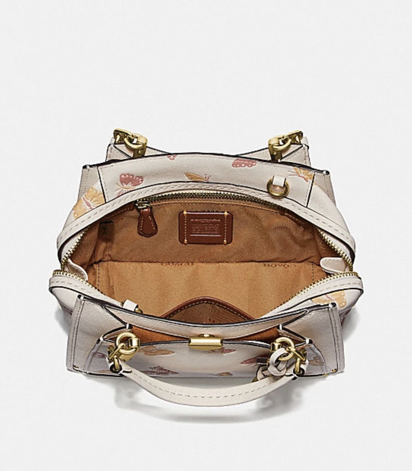 NWT Coach Dreamer 21 Handbag with butterfly motif Print 69627 Gold/Chalk - Image 4 of 4