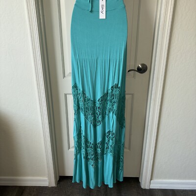 SKY Brand Gorgeous Seafoam Green Lace Maxi Dress Large NWT 50% Off!!! | eBay