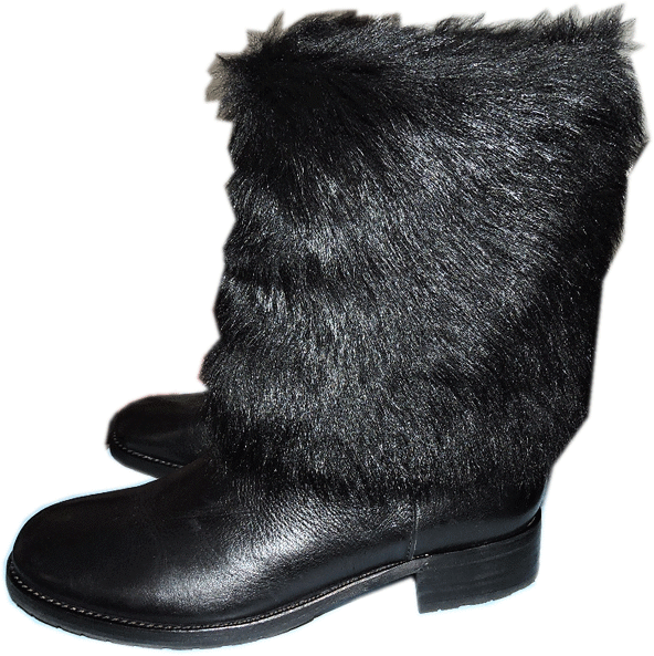 Via Spiga Schwarz Kaya Lammfell Pelz Kalbsleder Stiefel, Flach Stiefel 7 Via Spiga Schwarz Kaya Lammfell Pelz Kalbsleder Stiefel, Flach Stiefel 7