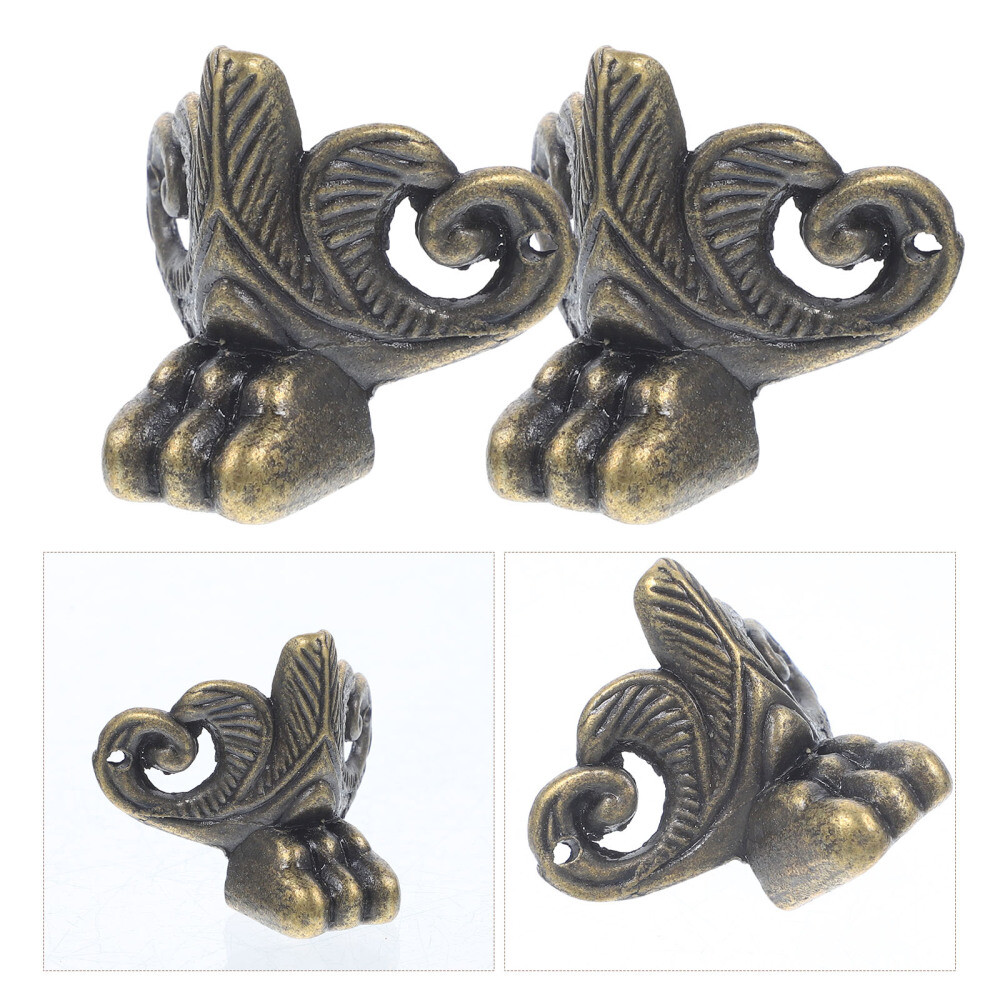 10 Pcs Wooden Box Feet Zinc Alloy Furniture Protectors Case Legs eBay