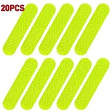 20pcs High Visibility Yellow Reflective Tape, Waterproof, Visibility Decals