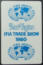 Las Vegas IFIA Trade Show Vintage 1980 Single Swap Playing Card Ace of Spades