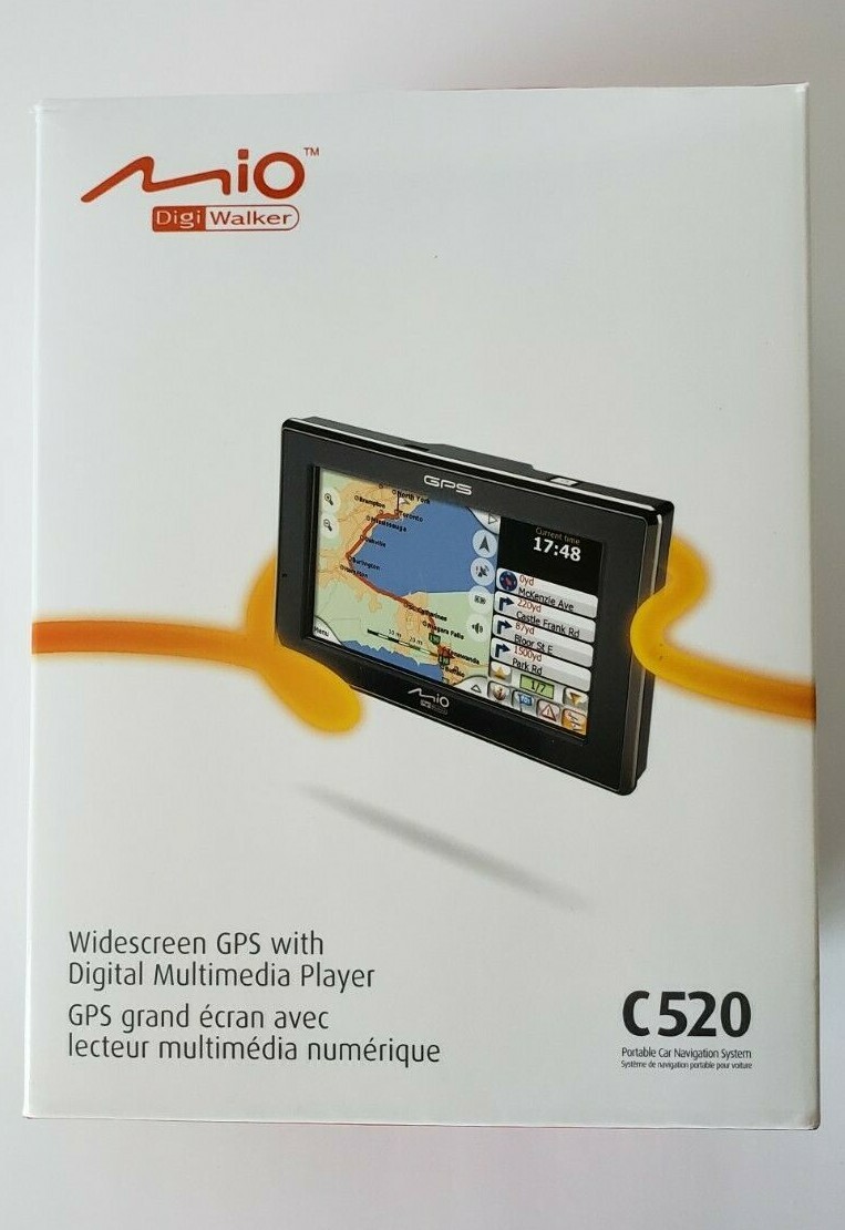 Mio DigiWalker C520 Auto/Bike Mountable GPS Unit with accessories