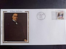 PRESIDENT WILLIAM MCKINLEY 1976 COLORANO SILK CACHET COVER VF UNADDR