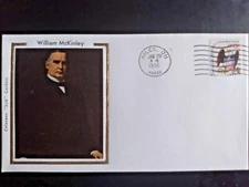 PRESIDENT WILLIAM MCKINLEY 1976 COLORANO SILK CACHET COVER VF UNADDR