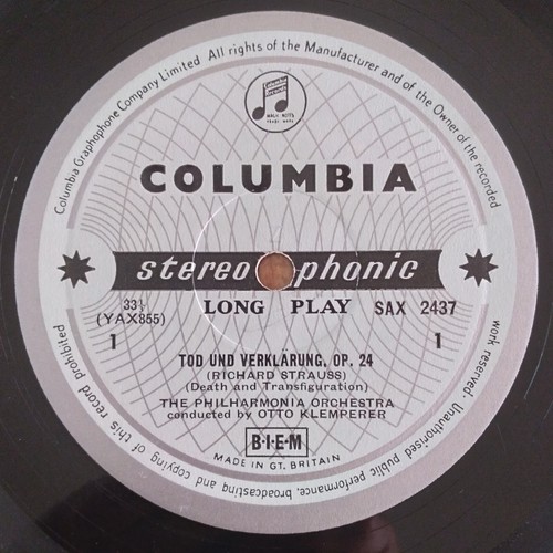 Klemperer PO Strauss Death Transfiguration Metamorphosen Columbia SAX 2437 Ed1 - Bild 3 von 5