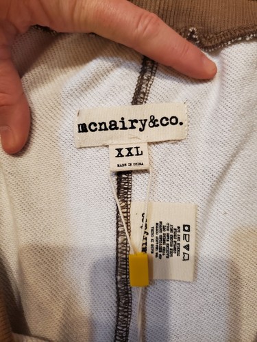 Mcnairy&co Sweatpants Mens SZ XXL Brown Chevron Drawstring Streetwear Cuffed - Picture 4 of 9