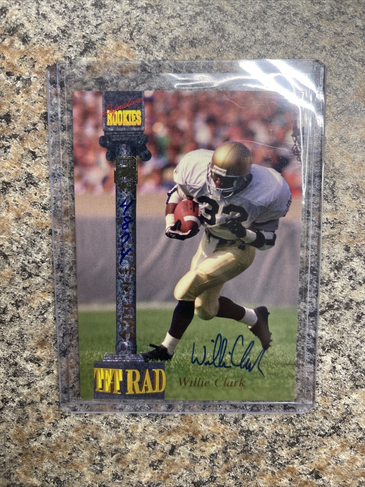 Willie Clark 1994 Signature Rookies Tetrad Autograph Notre Dame Fighting Irish