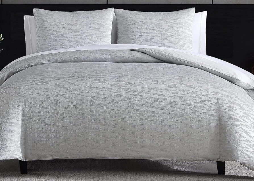Juego de 3 fundas nórdicas Vera Wang Illusion gris rey con fundas Foto 2 de 4